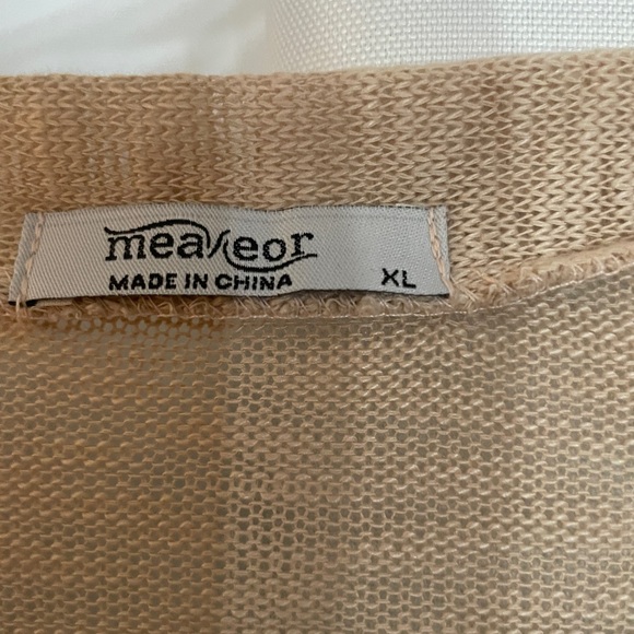 Tan lightweight cardigan with small pockets on front - Picture 2 of 5